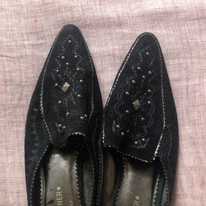 Donald Pliner Couture Suede Mules with Jeweling